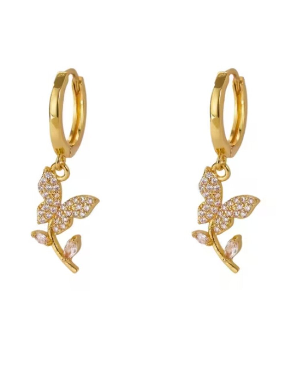 14K Gold Womens 2ct Diamond Hanging Drop Dangle Earrings New 14 K Silver Jewelry - Picture 5 of 5